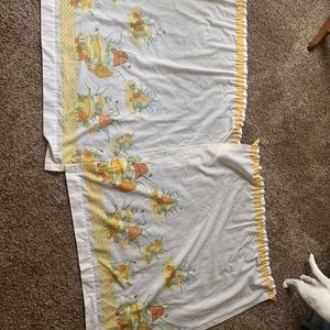 Vintage JC Penny mushroom curtains